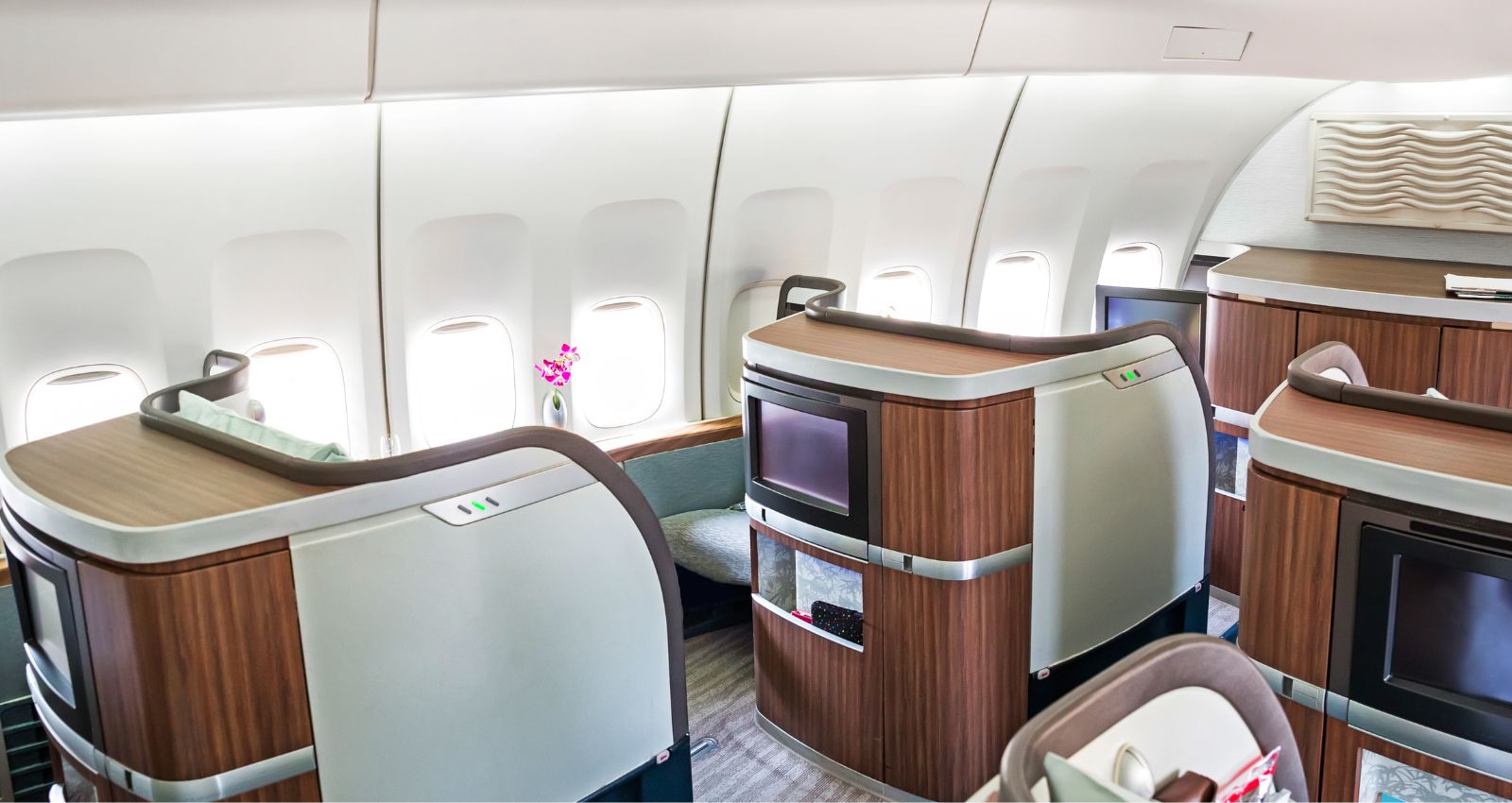 interior of first class in our analysis of first class travel vs private jet hire